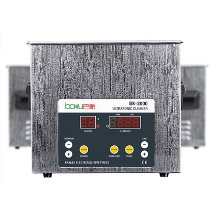 BAKU BK-2000 120W 3.36L LCD Display Heating Ultrasonic Cleaner with Basket, AC 220V, EU Plug, BK-2000 120W 3.36L 220V