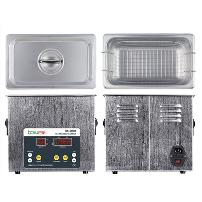 BAKU BK-2000 120W 3.36L LCD Display Heating Ultrasonic Cleaner with Basket, AC 220V, EU Plug, BK-2000 120W 3.36L 220V