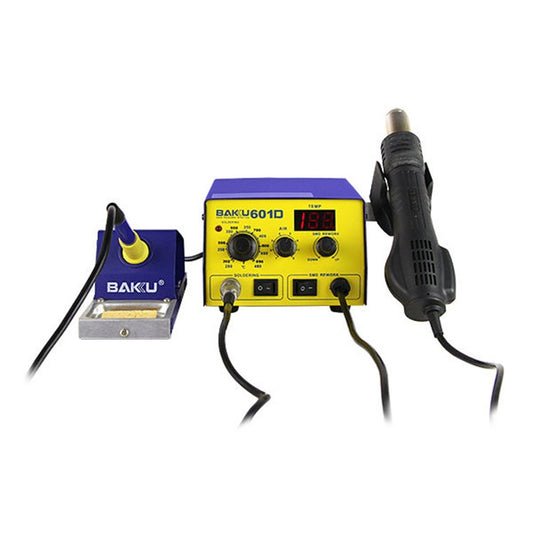 BAKU BK-601D AC 220V Écran LED 2 en 1 Pistolet à air chaud Fer à souder Station de soudage, BK-601D AC 220V