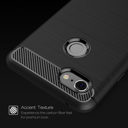 Brushed Texture Carbon Fiber Shockproof TPU Case for Google Pixel 3 XL, For Google Pixel 3 XL, Google Pixel 3 XL