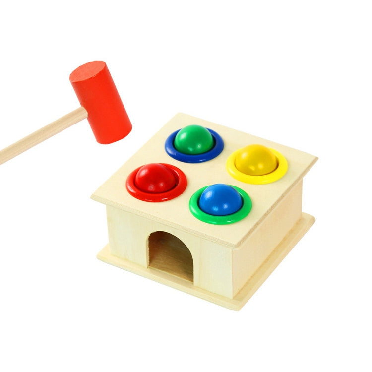 Table de percussion pour bébé, jouet intellectuel d'éveil, taille : 12*12*10cm, couleur bois