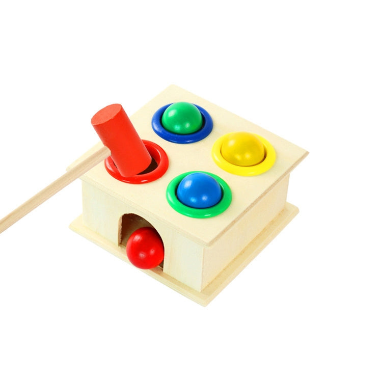 Table de percussion pour bébé, jouet intellectuel d'éveil, taille : 12*12*10cm, couleur bois