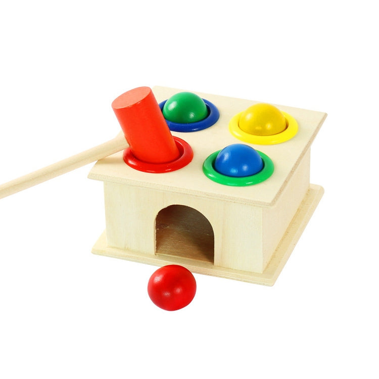 Table de percussion pour bébé, jouet intellectuel d'éveil, taille : 12*12*10cm, couleur bois