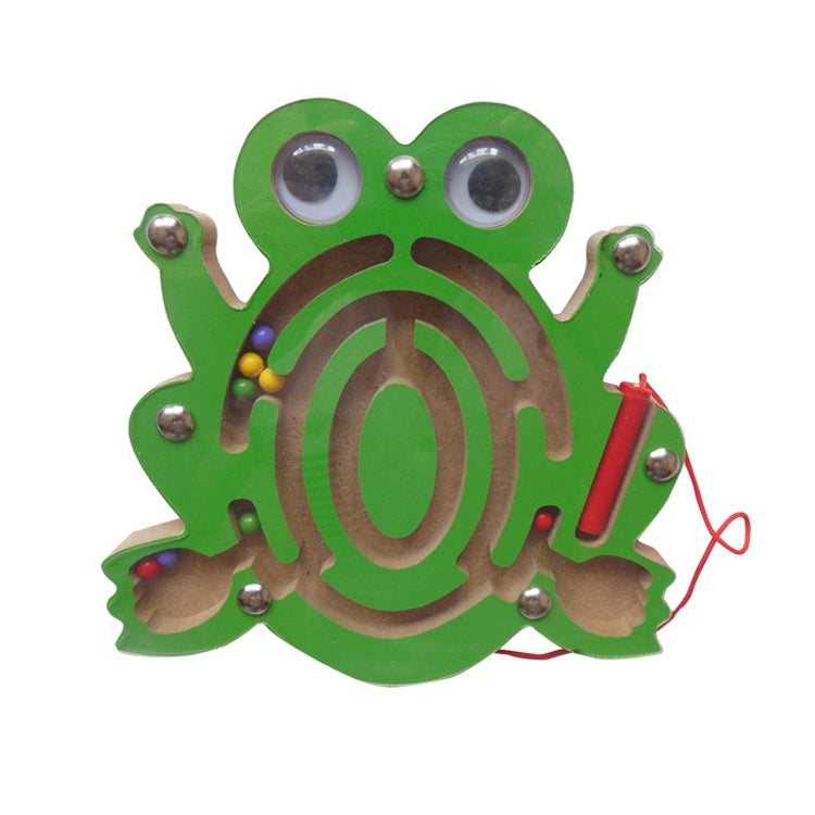 Jouet casse-tête pour enfants, labyrinthe magnétique en bois petite taille animal, Hibou, Coccinelle, Tortue, Singe, Étoile de mer, Escargot, Grenouille, Canard, Poisson