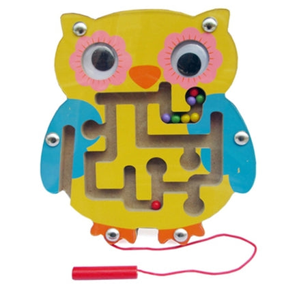 Jouet casse-tête pour enfants, labyrinthe magnétique en bois petite taille animal, Hibou, Coccinelle, Tortue, Singe, Étoile de mer, Escargot, Grenouille, Canard, Poisson