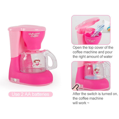 Mini Coffee Machine Pretend Play Children Simulation Appliances Toys, 3696