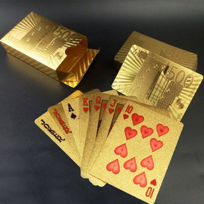Creative Frosted  Back Texture Plastic From Vegas to Macau Playing Cards Texas Poker Novelty Collection Gift, Golden Tattice Paper Box, Golden Dollar Paper Box, Golden 500 Euro Paper Box, Silver Tattice Paper Box, Mosaic Gold Dollar Paper Box          ...