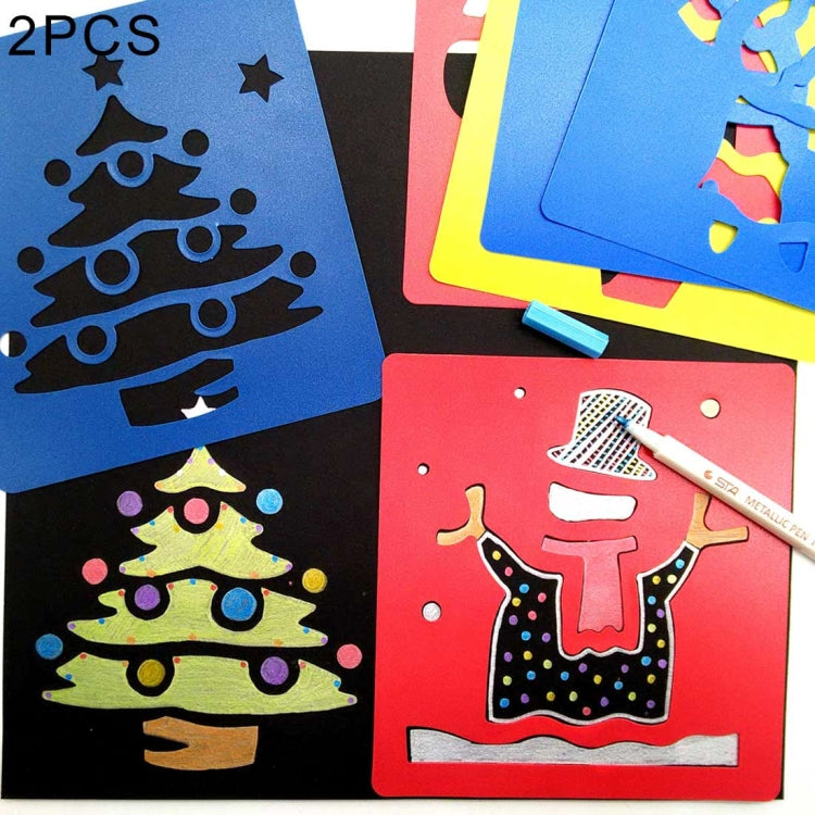 2 sets (6 pièces / set) de pochoirs de dessin en plastique pour enfants, livraison de style aléatoire, 2 sets de pochoirs de dessin
