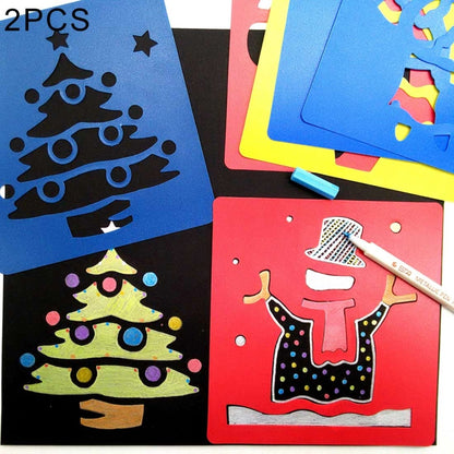 2 sets (6 pièces / set) de pochoirs de dessin en plastique pour enfants, livraison de style aléatoire, 2 sets de pochoirs de dessin