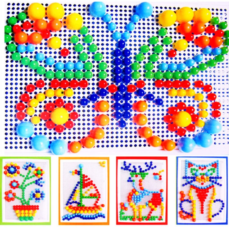 296 en 1 / Ensemble de jouets créatifs de bricolage éducatifs pour la petite enfance avec puzzle en forme de champignon, 296 en 1 / Vert