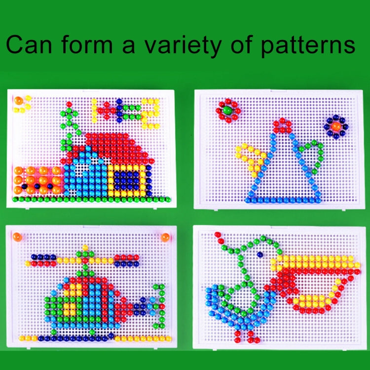 296 en 1 / Ensemble de jouets créatifs de bricolage éducatifs pour la petite enfance avec puzzle en forme de champignon, 296 en 1 / Vert
