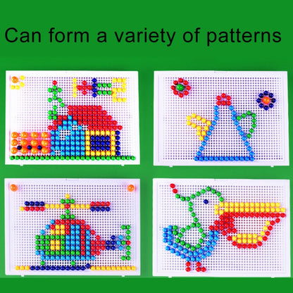 296 en 1 / Ensemble de jouets créatifs de bricolage éducatifs pour la petite enfance avec puzzle en forme de champignon, 296 en 1 / Vert