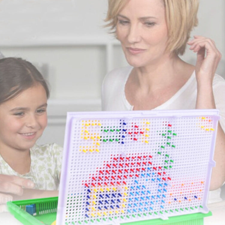 296 en 1 / Ensemble de jouets créatifs de bricolage éducatifs pour la petite enfance avec puzzle en forme de champignon, 296 en 1 / Vert