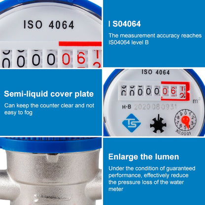 TS-S300E Household Mechanical Rotary-wing Cold Water Meter High-precision Pointer Digital Display Combination Water Meter