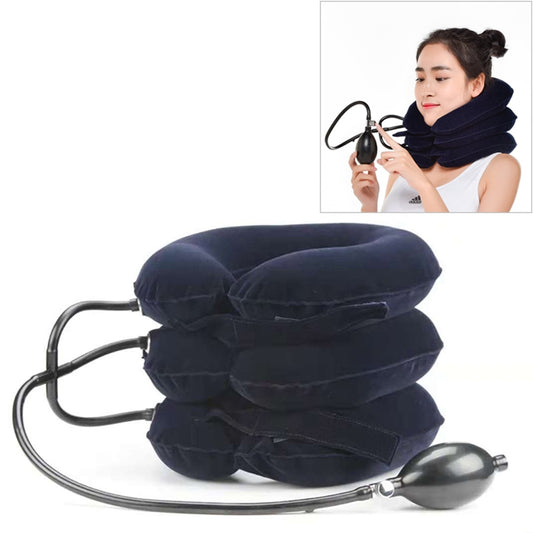 Household Full Cashmere Cervical Traction Instrument Neck Protection Inflatable Cervical Spine Massage Instrument, Full Cashmere (Black), Full Cashmere (Coffee), Full Cashmere (Grey), Full Cashmere (Blue), Full Cashmere (Purple), Full Cashmere (Rose Red)