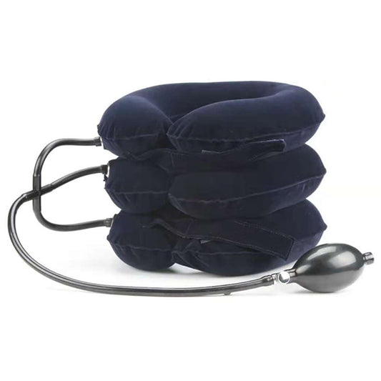 Household Full Cashmere Cervical Traction Instrument Neck Protection Inflatable Cervical Spine Massage Instrument, Full Cashmere (Black), Full Cashmere (Coffee), Full Cashmere (Grey), Full Cashmere (Blue), Full Cashmere (Purple), Full Cashmere (Rose Red)