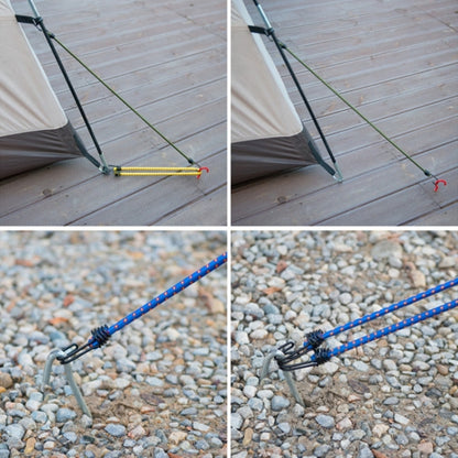 2 PCS Outdoor Tent Crude Elastic Rope Tied High Luggage Rope Clothesline Camping, Length: 60cm, Diameter: 8mm, Random Color Delivery