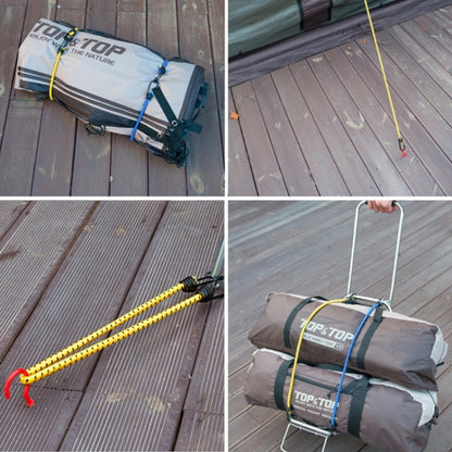 2 PCS Outdoor Tent Crude Elastic Rope Tied High Luggage Rope Clothesline Camping, Length: 60cm, Diameter: 8mm, Random Color Delivery