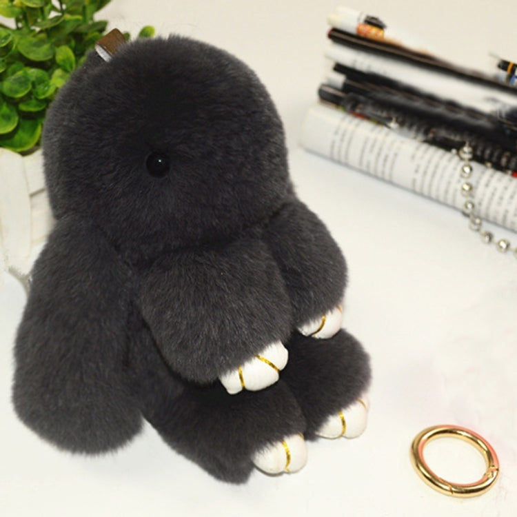 Joli pendentif lapin Rex mort pour sac / porte-clés / voiture, taille : 15,0 x 14,0 x 8,0 cm