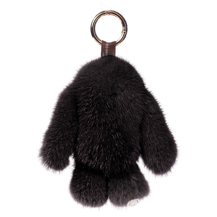 Joli pendentif lapin Rex mort pour sac / porte-clés / voiture, taille : 15,0 x 14,0 x 8,0 cm