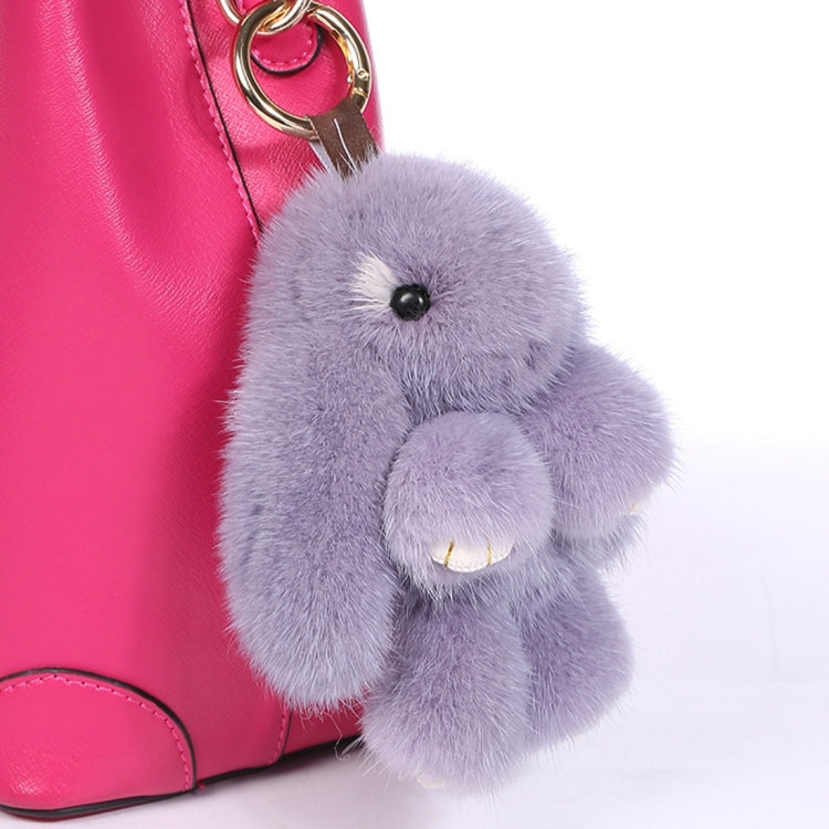 Joli pendentif lapin Rex mort pour sac / porte-clés / voiture, taille : 15,0 x 14,0 x 8,0 cm
