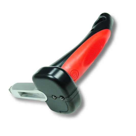 Car Cane Handle Portable Mobility Aid Flashlight Belt Cutter Glass Breaker Emergency Escape Tools, 566