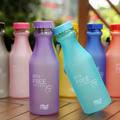 550ml Frost Leak-proof Plastic Portable Soda Bottle Sealed Simple Student Handy Beverage Bottle