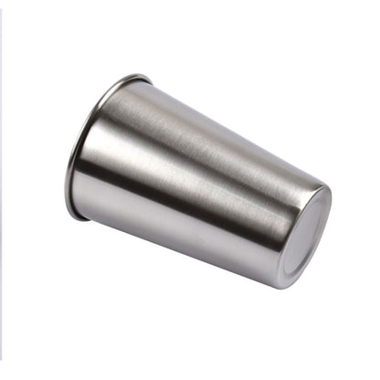 320ml Single Wall Electropolished Stainless Steel Brief Wine Cup(Silver)
