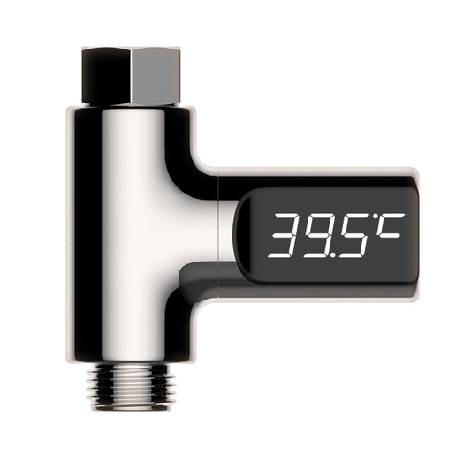 BD-LS-01 Baby Showering 360 Degree Rotatable LED Display Passive Water Thermometer, First Generation, White