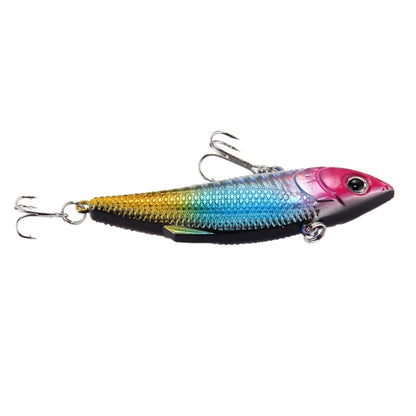 Leurre de pêche flottant artificiel en plastique à revêtement coloré, appât de pêche Popper de surface, pour la pêche en surface, avec hameçons, longueur : 7,5 cm, 7,5 cm