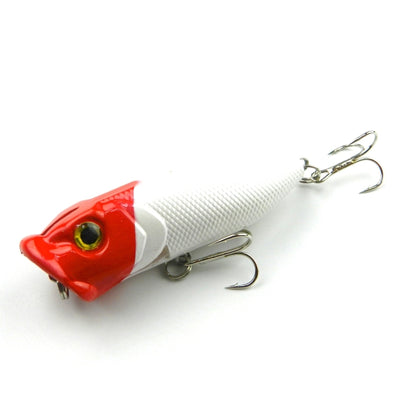 HENGJIA Leurre de pêche artificiel en plastique Popper Bionic avec hameçons, longueur : 6,5 cm, couleur aléatoire, longueur : 6,5 cm