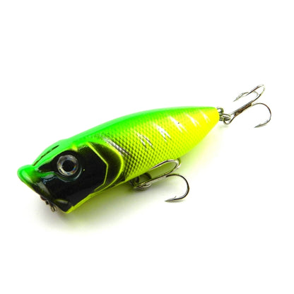 HENGJIA Leurre de pêche artificiel en plastique Popper Bionic avec hameçons, longueur : 6,5 cm, couleur aléatoire, longueur : 6,5 cm