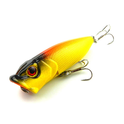 HENGJIA Leurre de pêche artificiel en plastique Popper Bionic avec hameçons, longueur : 6,5 cm, couleur aléatoire, longueur : 6,5 cm
