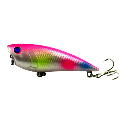 Leurres de pêche artificiels HENGJIA Popper Bionic avec hameçons, longueur : 7 cm, livraison couleur aléatoire, longueur : 7 cm