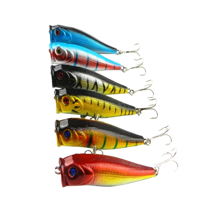 HENGJIA Leurre de pêche artificiel en plastique Popper Bionic Fishing Bait avec hameçons, longueur : 9 cm, couleur aléatoire, longueur : 9 cm