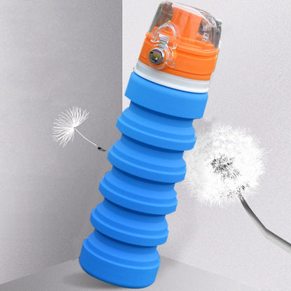 Bouteille d'eau portable rétractable en silicone de 500 ml pour voyage en extérieur, bouilloire pliable, tasse de sport