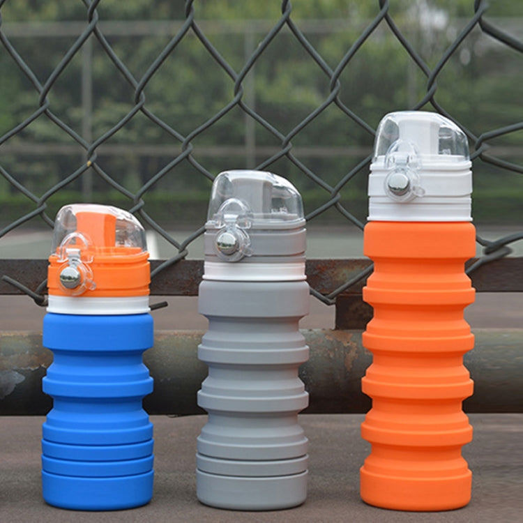 Bouteille d'eau portable rétractable en silicone de 500 ml pour voyage en extérieur, bouilloire pliable, tasse de sport