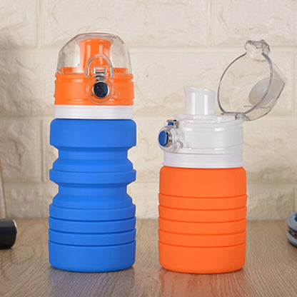 Bouteille d'eau portable rétractable en silicone de 500 ml pour voyage en extérieur, bouilloire pliable, tasse de sport