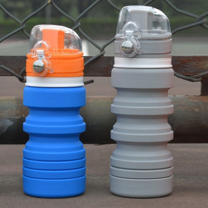 Bouteille d'eau portable rétractable en silicone de 500 ml pour voyage en extérieur, bouilloire pliable, tasse de sport