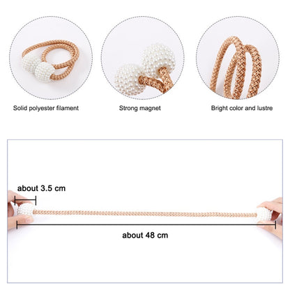 Fashion Adornments Pearl Magnetic Buckle Curtain Strap, Pearl