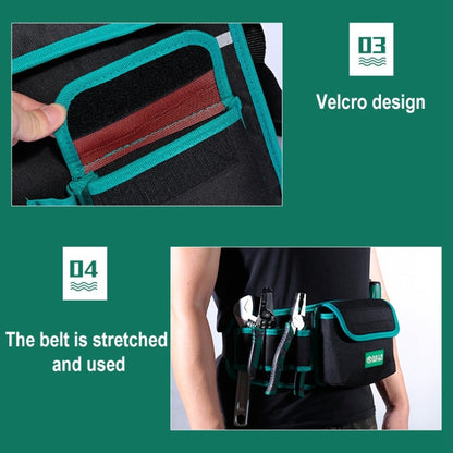 01 Type Toile Multi-fonction Épaisse Sac de Ceinture d'électricien Pochette Outils d'entretien Sac à Bandoulière Sac à Outils Pratique, Sac à Outils en Toile