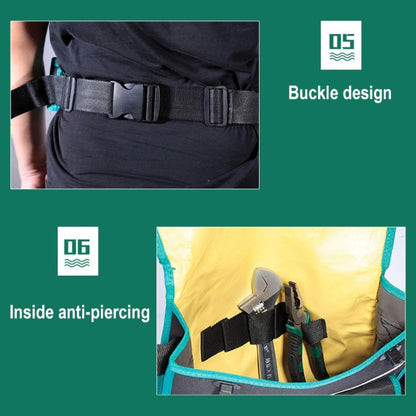 01 Type Toile Multi-fonction Épaisse Sac de Ceinture d'électricien Pochette Outils d'entretien Sac à Bandoulière Sac à Outils Pratique, Sac à Outils en Toile