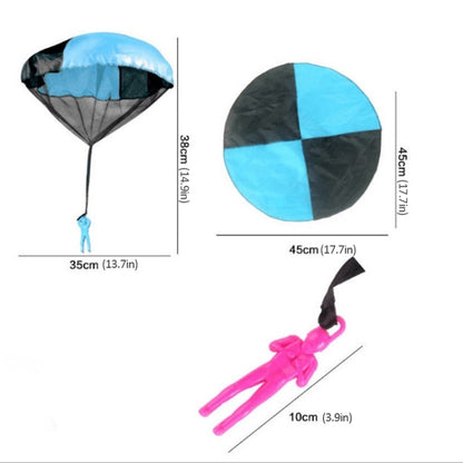 Mini Parachute à Lancer à la Main Parachutiste Jeux de Plein Air Jouets Éducatifs pour Enfants avec Figurine Soldat, Livraison Couleur Aléatoire, Parachute à Lancer à la Main
