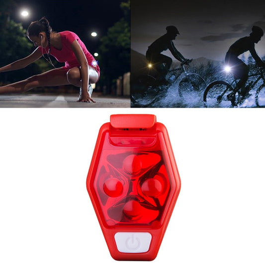 Lampe multifonctionnelle d'extérieur pour vélo, course à pied, lampe arrière de vélo, lumière LED à clip arrière, lumière LED à clip arrière (rouge)