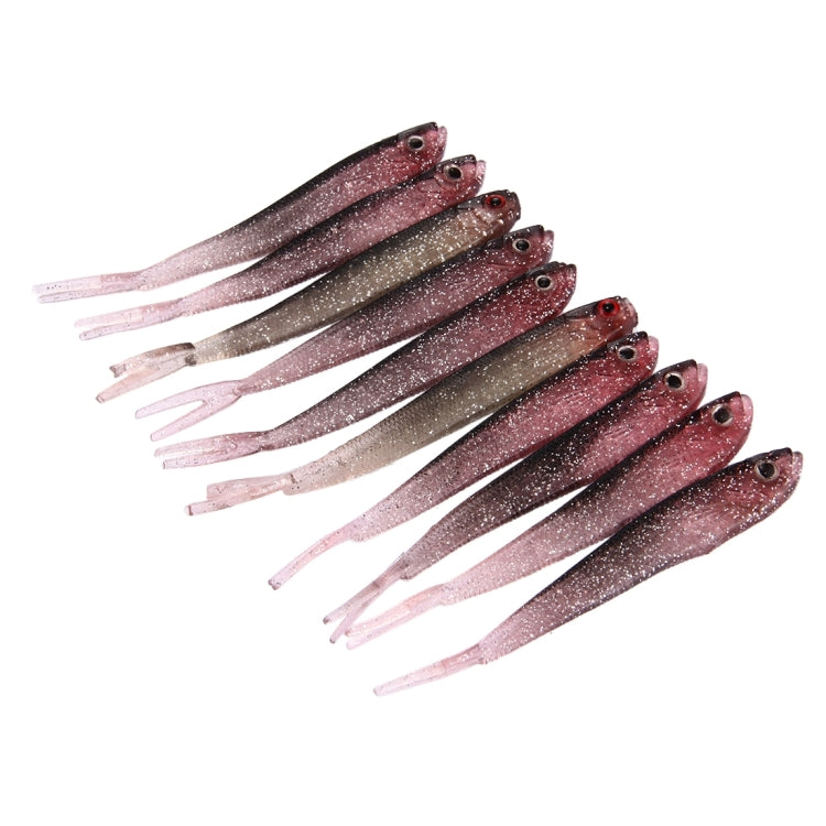 10 leurres de pêche artificiels en forme de poisson pailleté, longueur : 12,5 cm, longueur : 12,5 cm