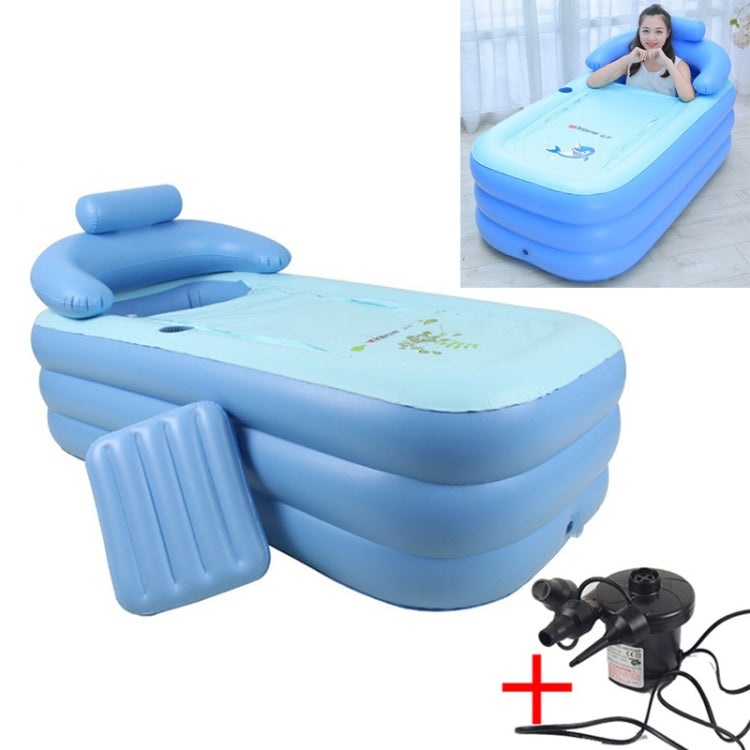 YT-038 Baignoire gonflable pliable à fond éponge, baignoire chaude pour adultes, piscine pour bébé avec pompe de chargement, piscine