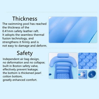 YT-038 Baignoire gonflable pliable à fond éponge, baignoire chaude pour adultes, piscine pour bébé avec pompe de chargement, piscine