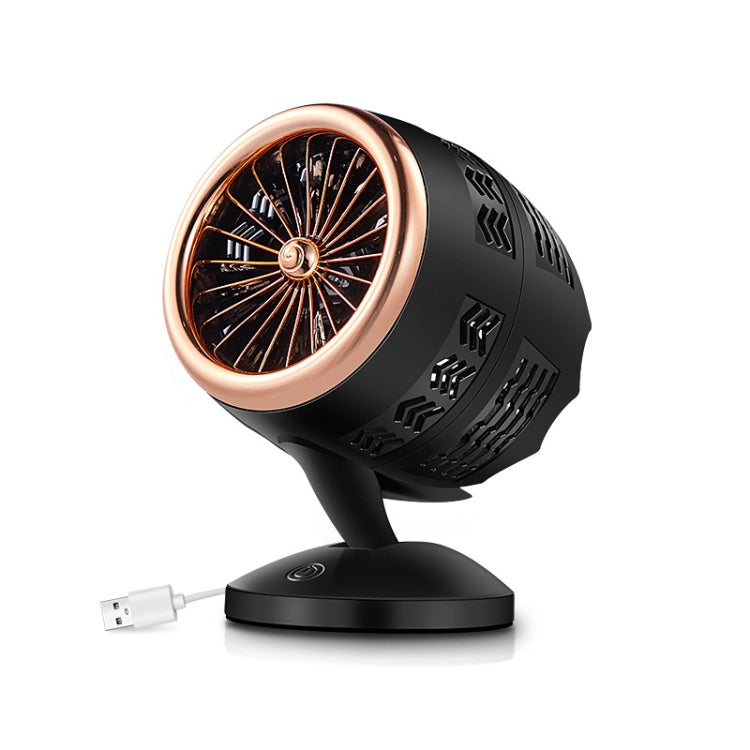 Mini ventilateur de bureau électrique portable réglable à cycle de convection d'air, avec chargement USB et support de 2 vitesses