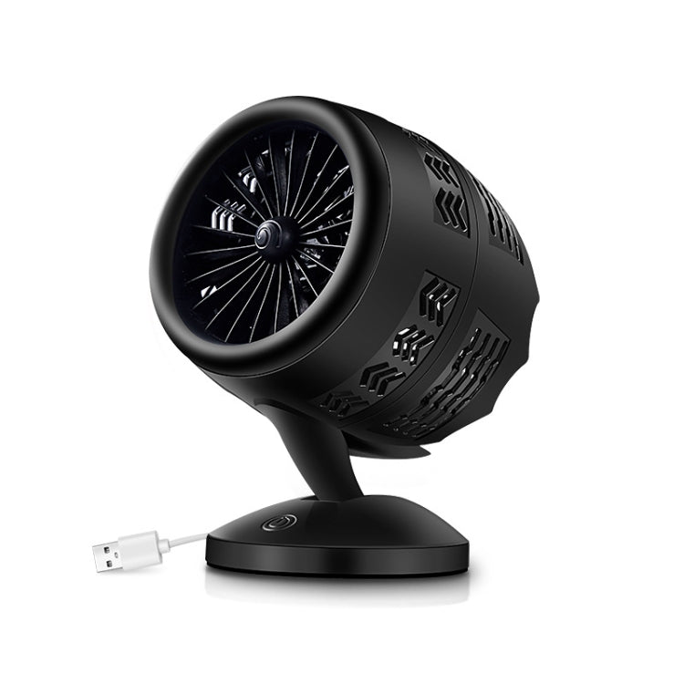Mini ventilateur de bureau électrique portable réglable à cycle de convection d'air, avec chargement USB et support de 2 vitesses
