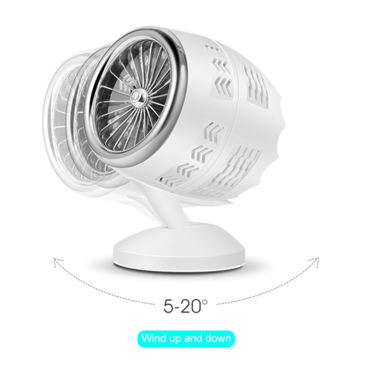 Mini ventilateur de bureau électrique portable réglable à cycle de convection d'air, avec chargement USB et support de 2 vitesses